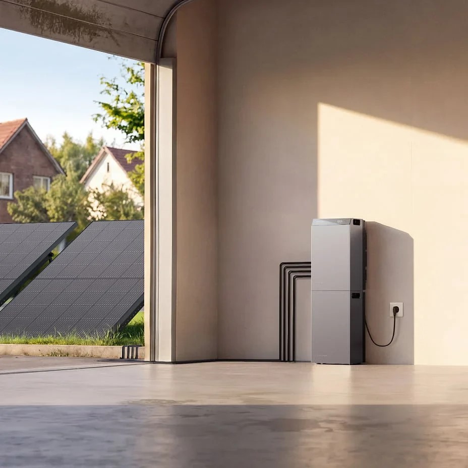Residential solar energy storage installation